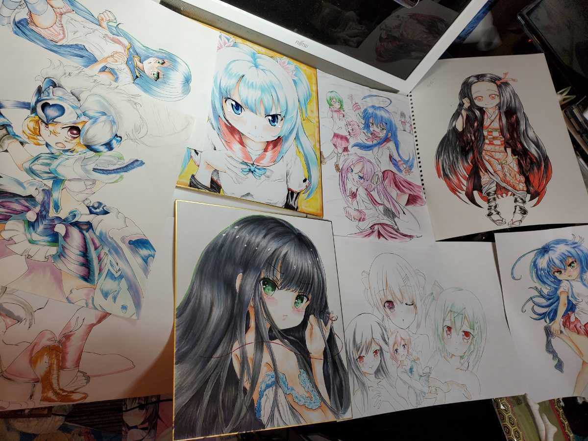 手描き 落書き - 色々な手描きイラストのセット／落書き／かわいい 