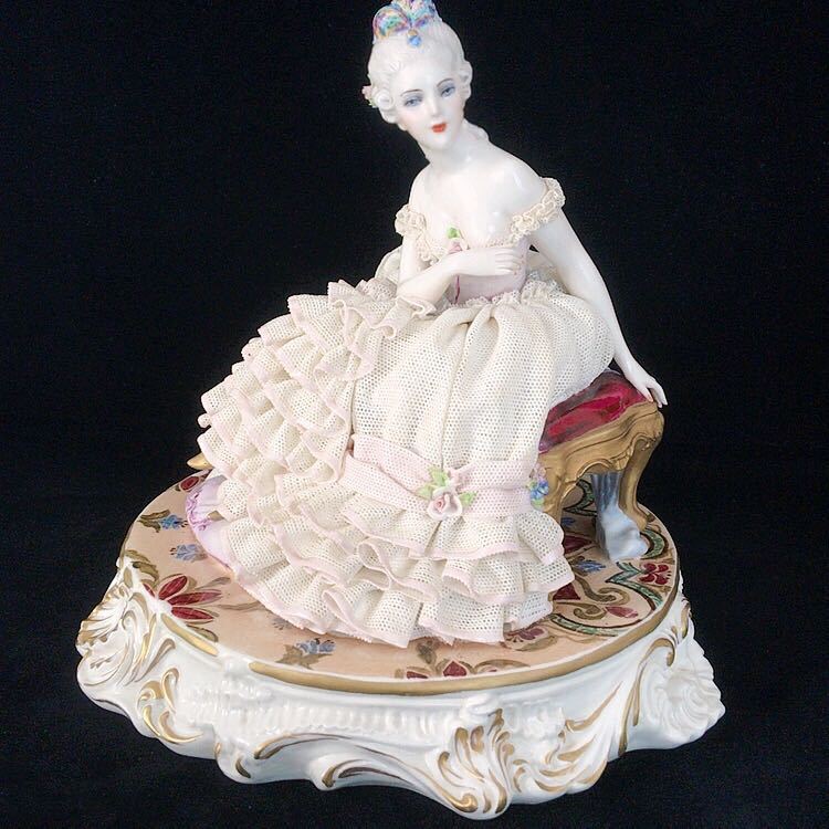 1円～ イタリア Fabris ルイージファブリス レースドール 陶器人形