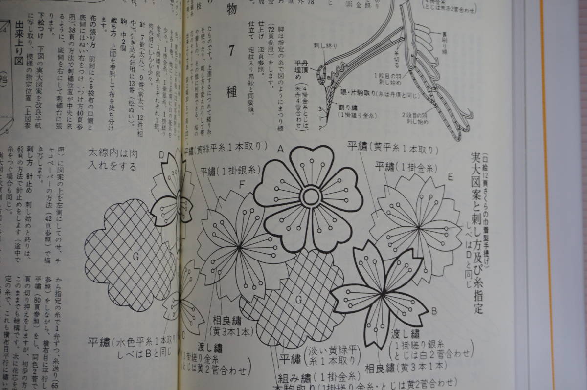 日本刺繍 Yahoo!オークション -「日本刺繍 GALLERY CONCEPTIONS Inc k0101　日本刺繍・基礎から応用まで　秋山光男　図案付　江戸刺繍の伝統的技術　