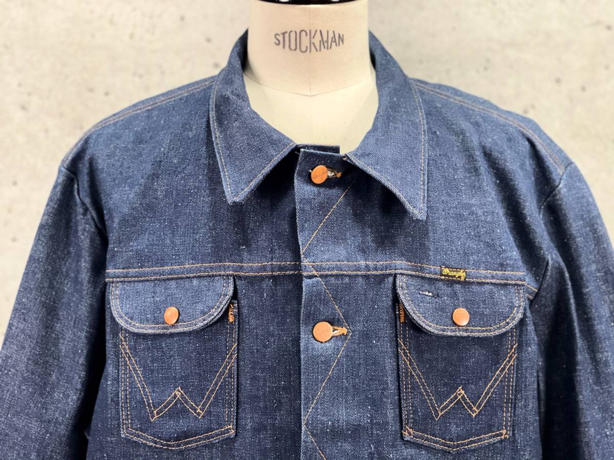 ビンテージ デニムジャケット 希少《 Big Size 50 / Dead Stock 》70s デッド【 Wrangler 124MJ