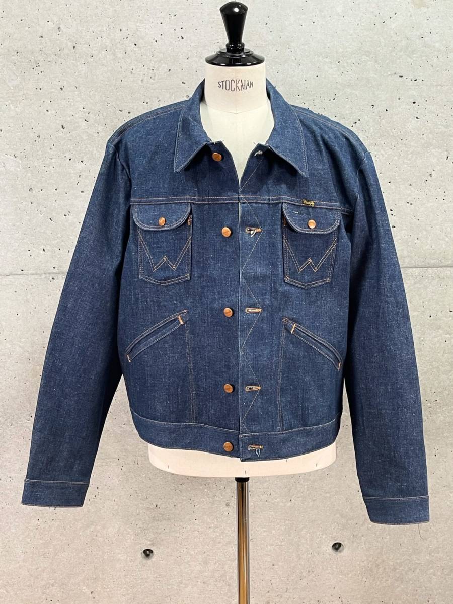 ビンテージ デニムジャケット 希少《 Big Size 50 / Dead Stock 》70s デッド【 Wrangler 124MJ