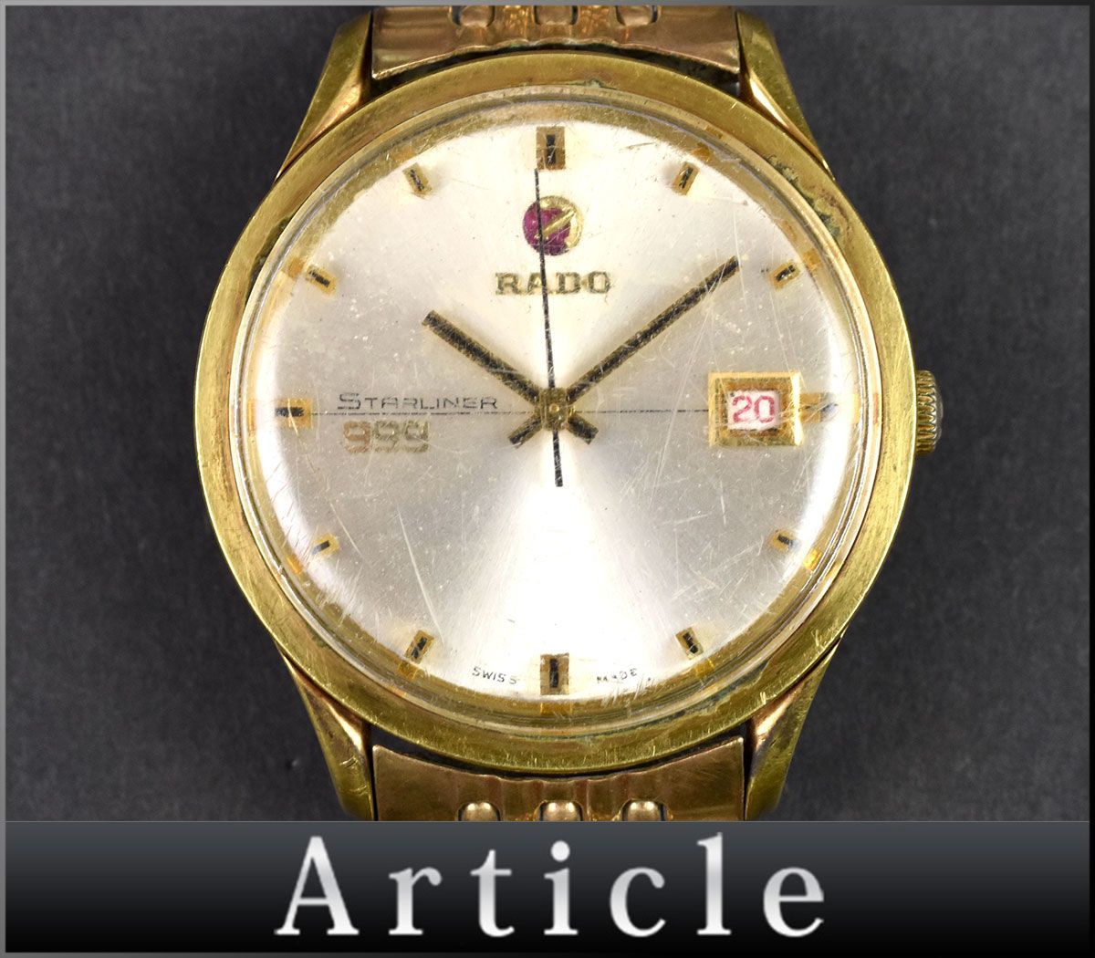 99886□動作未確認 ジャンク RADO ラドー スターライナー999 腕時計 