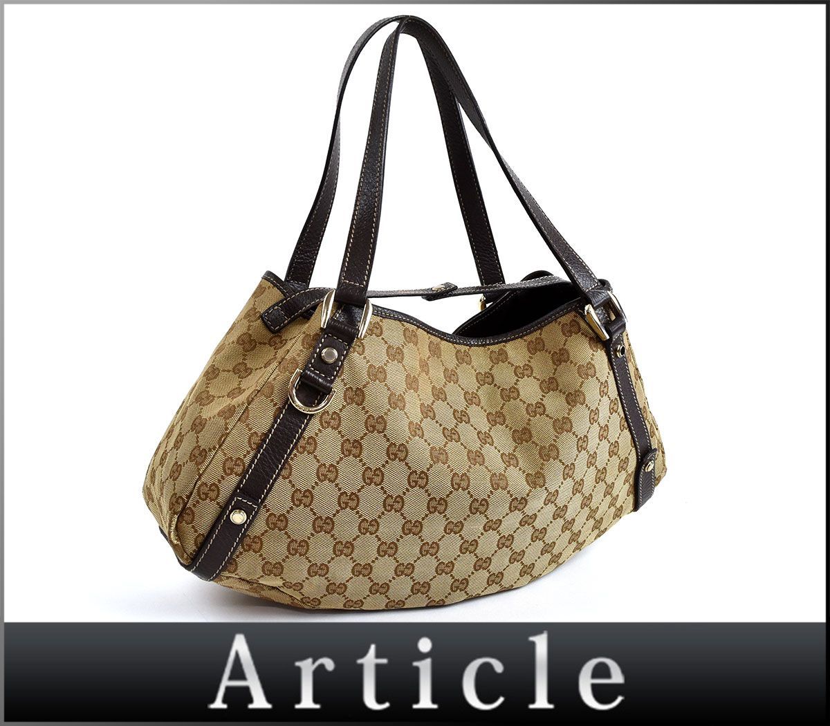 1円 GUCCI グッチ 158694 2684 レザー ゴールド金具 ショルダーバッグ