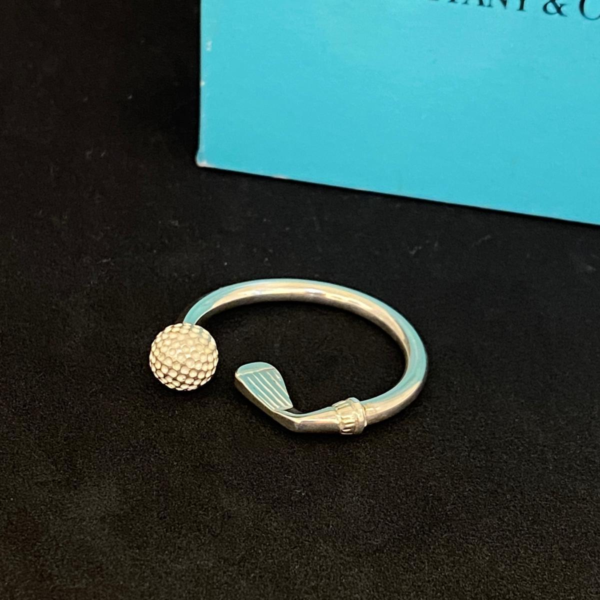 ◇TIFFANY＆Co. ティファニー ゴルフモチーフ シルバー キーリング