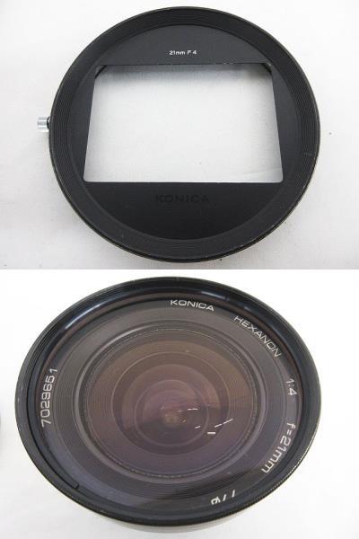 動作未確認 ジャンク KONICA HEXANON 1:4 f=21mm レンズ ケース付