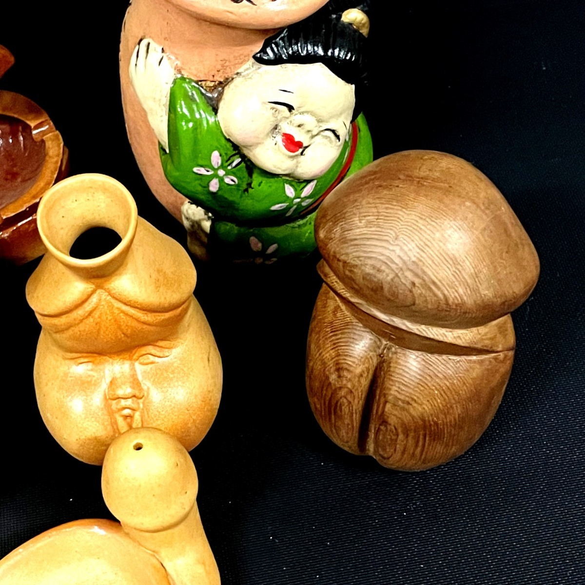 珍品】男性 シンボル 子宝 安産祈願 秘仏 神仏 置物 オブジェ まとめて