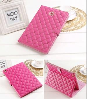 iPadケース キルティング　ローズレッド iPad5/6世代 Air1/2 アイパッドケース_1