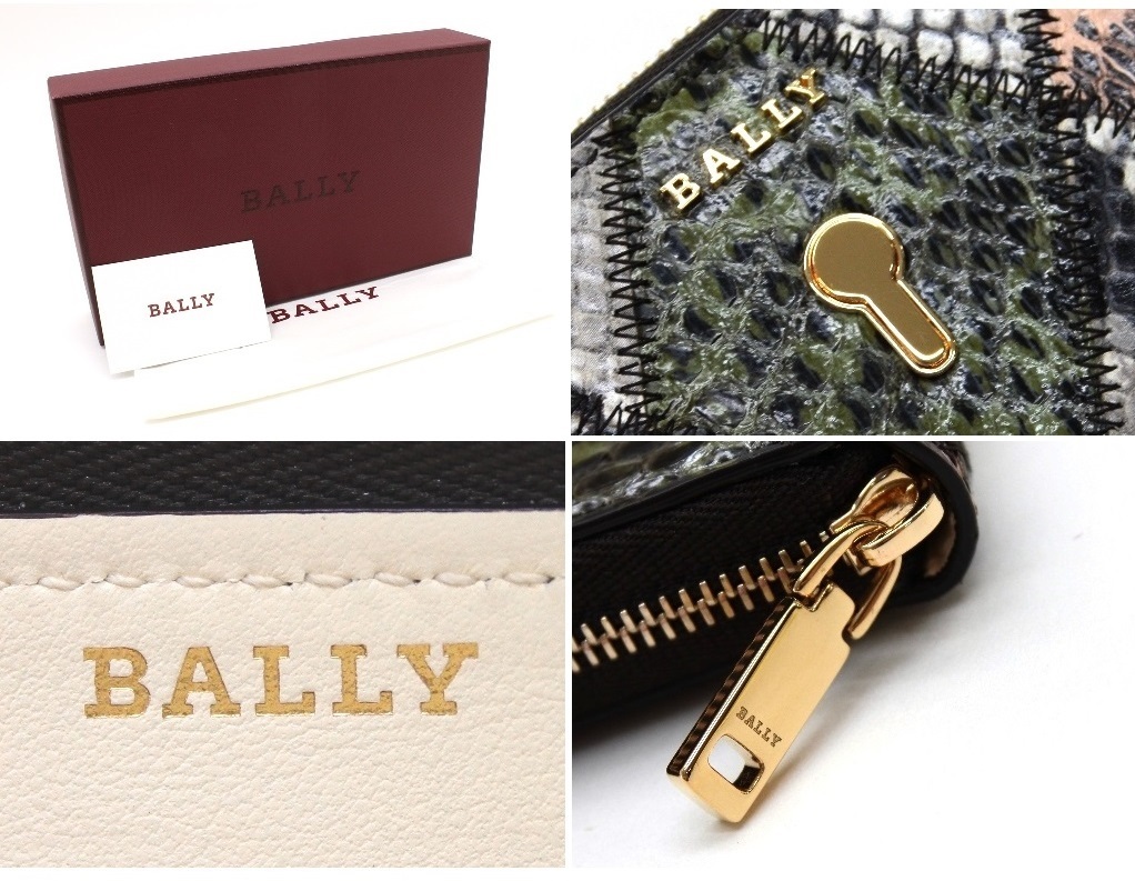 BALLY バリー パイソン 長財布 ラウンドファスナー