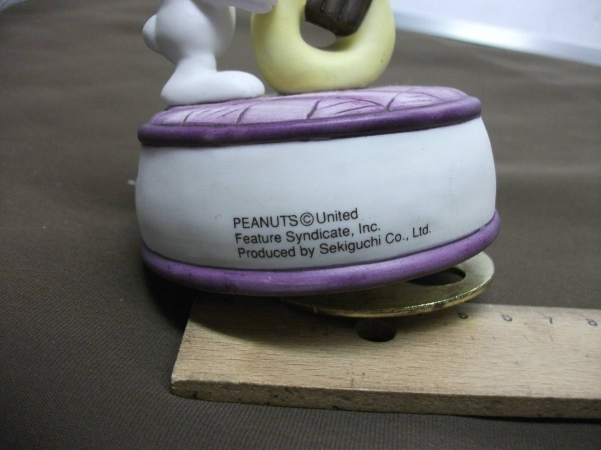 陶器製 セキグチ スヌーピー オルゴール SNOOPY Sekiguchi スヌーピー