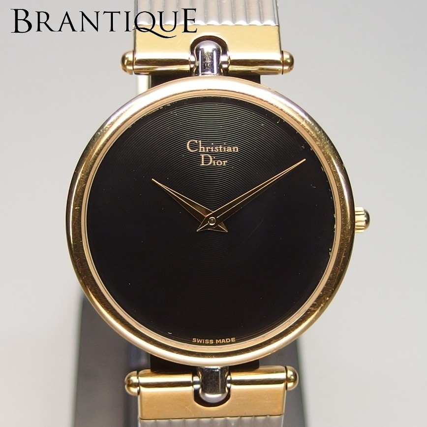  モデル Christian Dior クリスチャン ディオール Ref.3026 GPxSS コンビ QZ ブラックダイヤルダイヤル レディース/ボーイズ 腕時計(クリスチャン・ディオール)｜売買されたオークション情報、yahooの クリスチャン・ディオール
