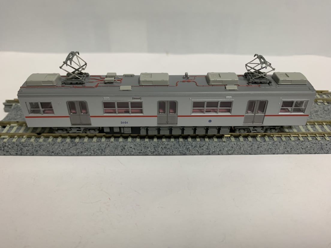 [美品] マイクロエース A-8890 山陽電鉄3100系 アルミ車+鋼製車 新シンボル 3両セットより 3101号車 動力車両 セットバラし品