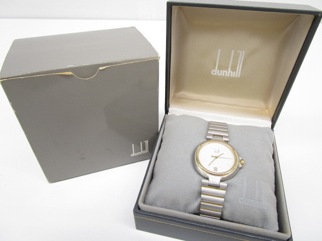 即日発送]☆ジャンク☆dunhill ダンヒル ミレニアム ローマン クォーツ 