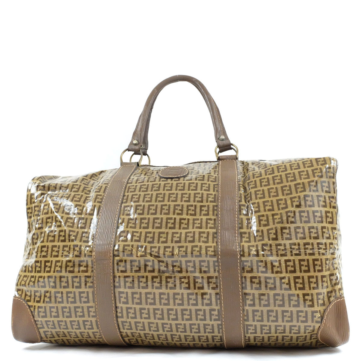 ズッキーノ FENDI ハンドバッグ 良品フェンディ ネイビー - フェンディ 