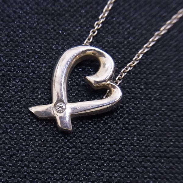 ◇◇⑦TIFFANY&Co. ラビングハート パロマピカソ 1Pダイヤ ネックレス 