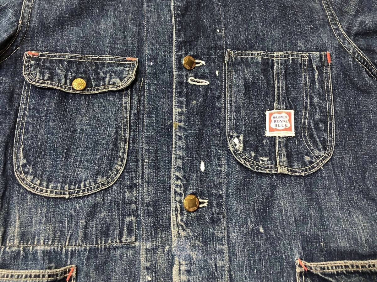 希少 チンスト サイズ36【40s ビンテージ SUPER ROYAL BLUE デニム 