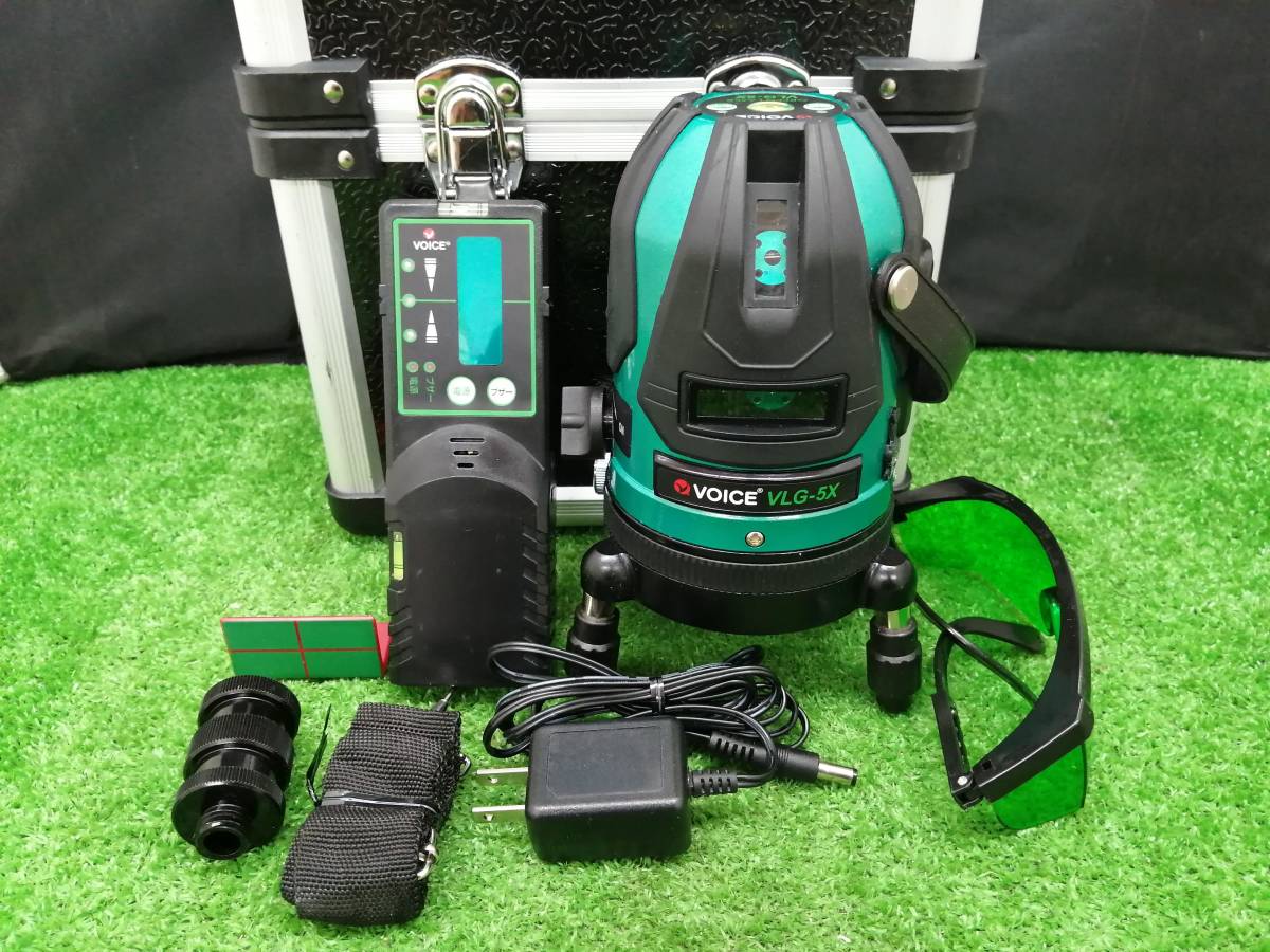 レーザー墨出し器 5ライングリーン VOICE 5ライン ☆中古品☆VOICE 