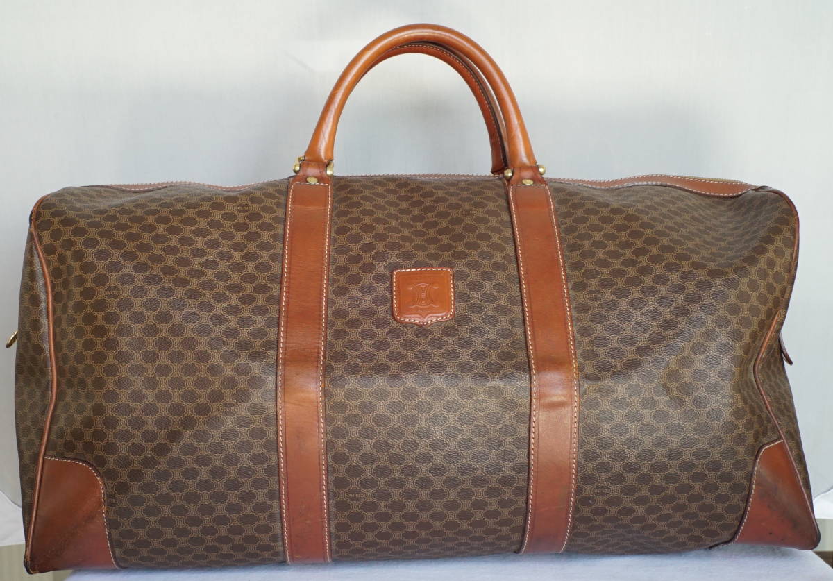 マカダム柄 セリーヌ CELINE ボストンバッグ ブラウン ミニボストン 