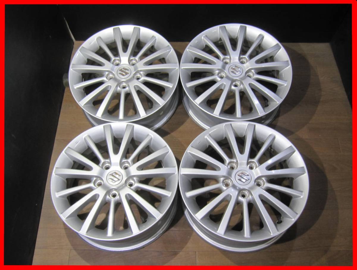 ★【即決】スズキ スイフトスポーツ 16x6J+50 中古4本★送料:全国一律4000円(北海道4500円)(沖縄、離島発送不可)★個人宅配達OK！