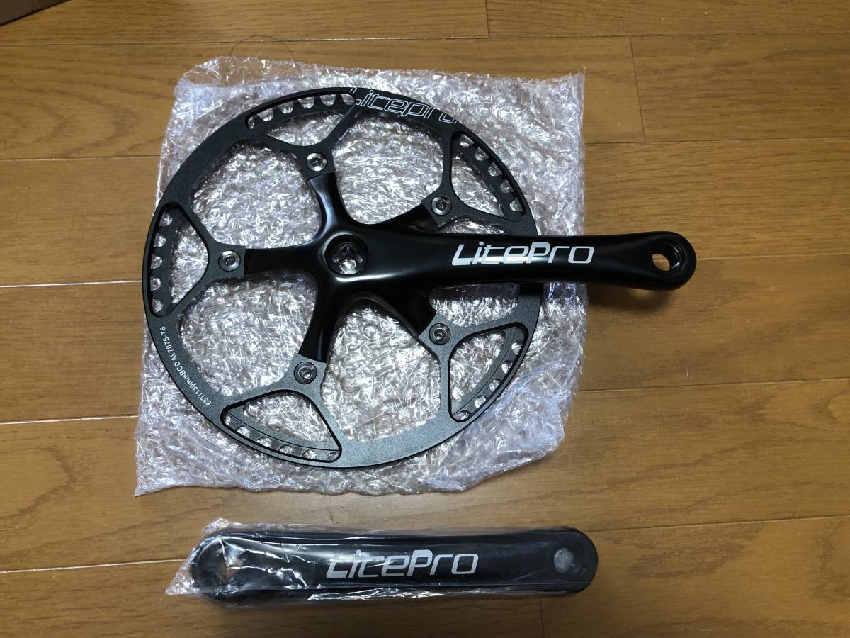 JNP 53T 航空アルミニウム超軽量折りたたみ自転車クランクセットクランク長:170mm 新品未使用_1