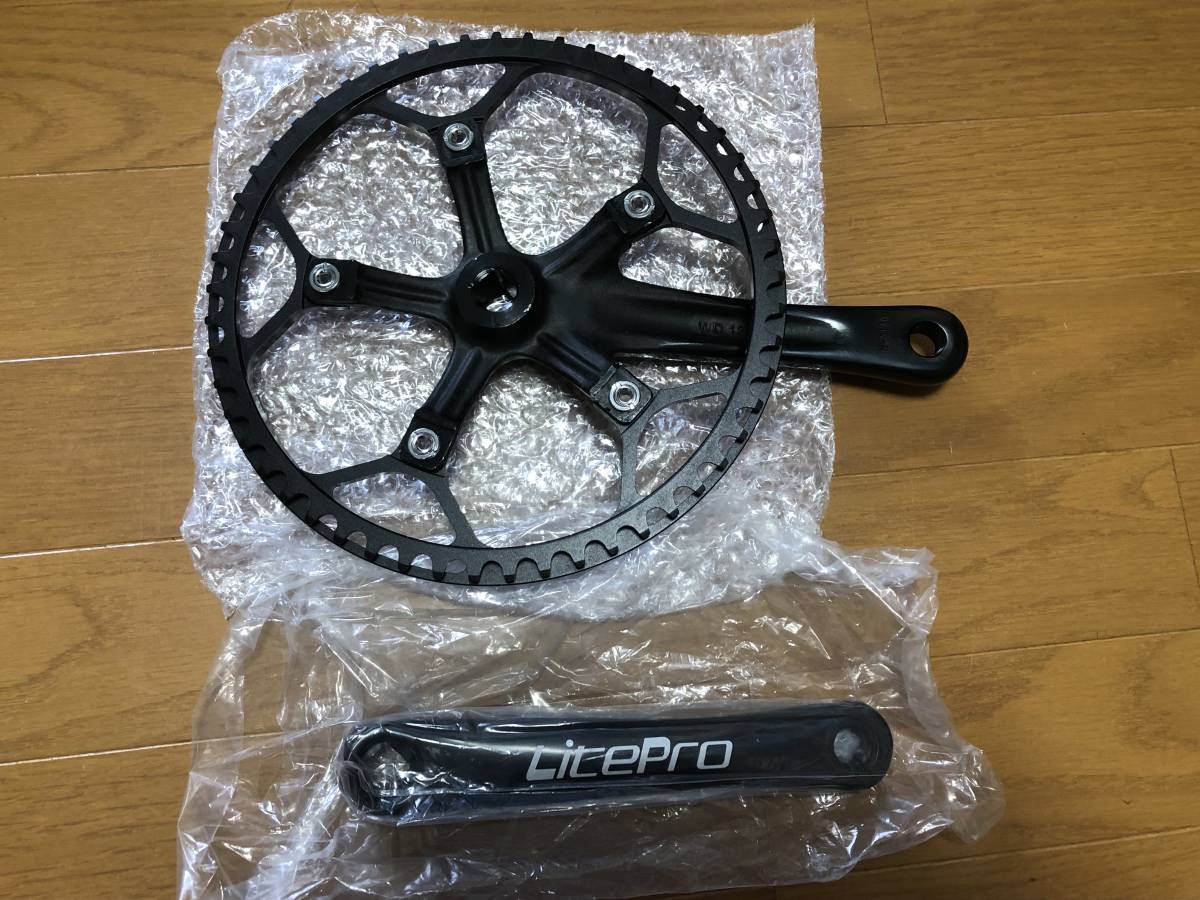 JNP 53T 航空アルミニウム超軽量折りたたみ自転車クランクセットクランク長:170mm 新品未使用_3