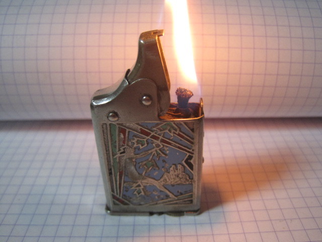 ★THE FISHER SURLITER★1930s？・生産国不明・プッシュ式セミオートマチック・アールデコ柄・超珍品