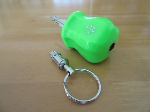 加工済マックツール 旧ロゴ スナップオン 改造グリップキーホルダー緑