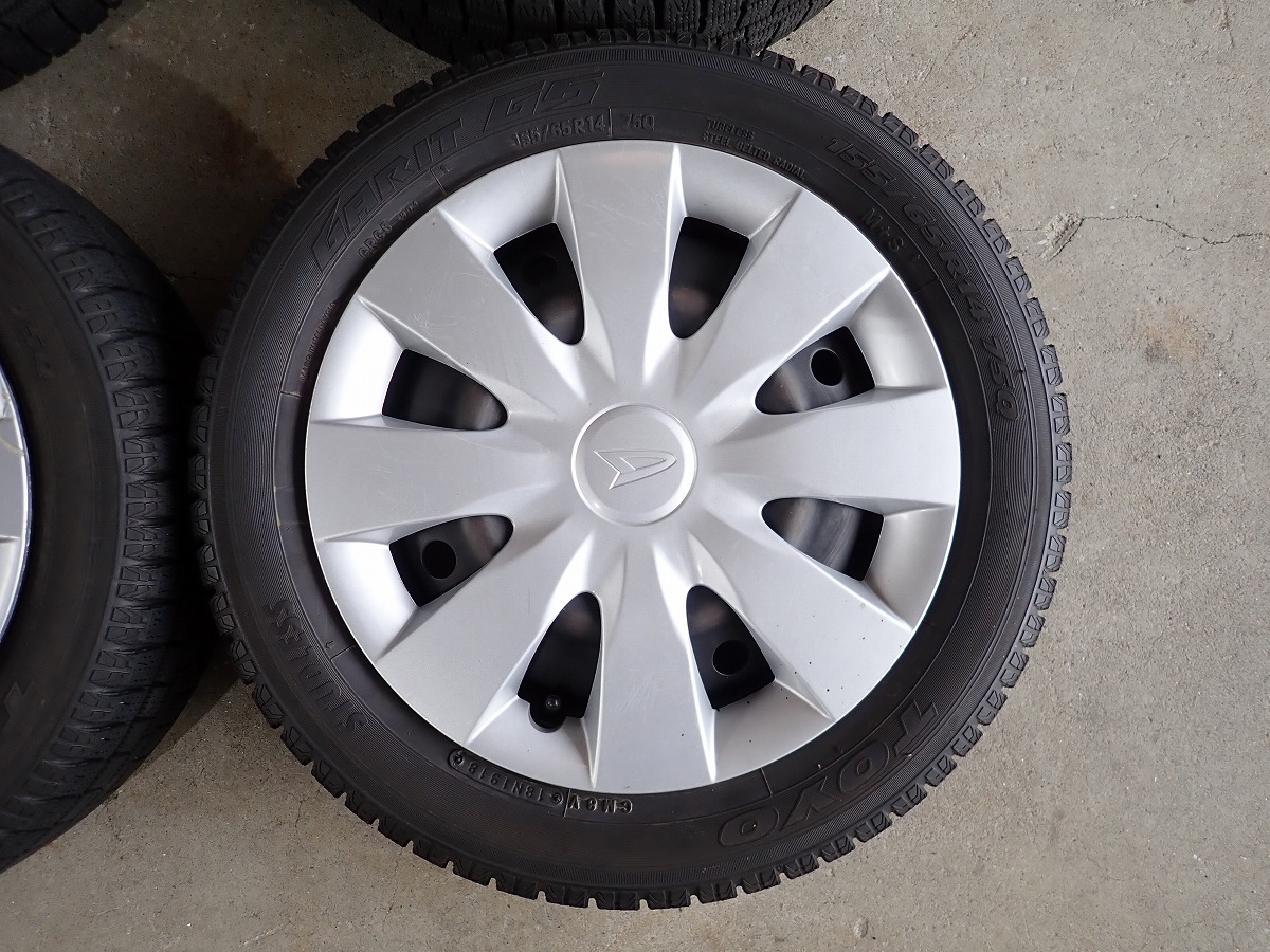 G11644【送料無料155/65R14】ダイハツ純正スチール タント ミラ ウェイク ソニカ ムーブなどに ▼14×4.5J 100/4H ET約45▼