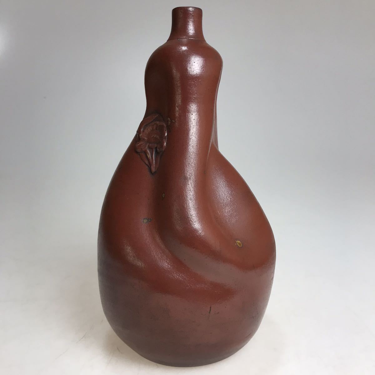 桂又三郎 江戸中期 古備前 船虫徳利 酒器 備前焼 識箱 鑑定箱付 壺 花入 桂又三郎 江戸中期 古備前 船虫徳利 酒器 備前焼 識箱 鑑定箱付 壺 花