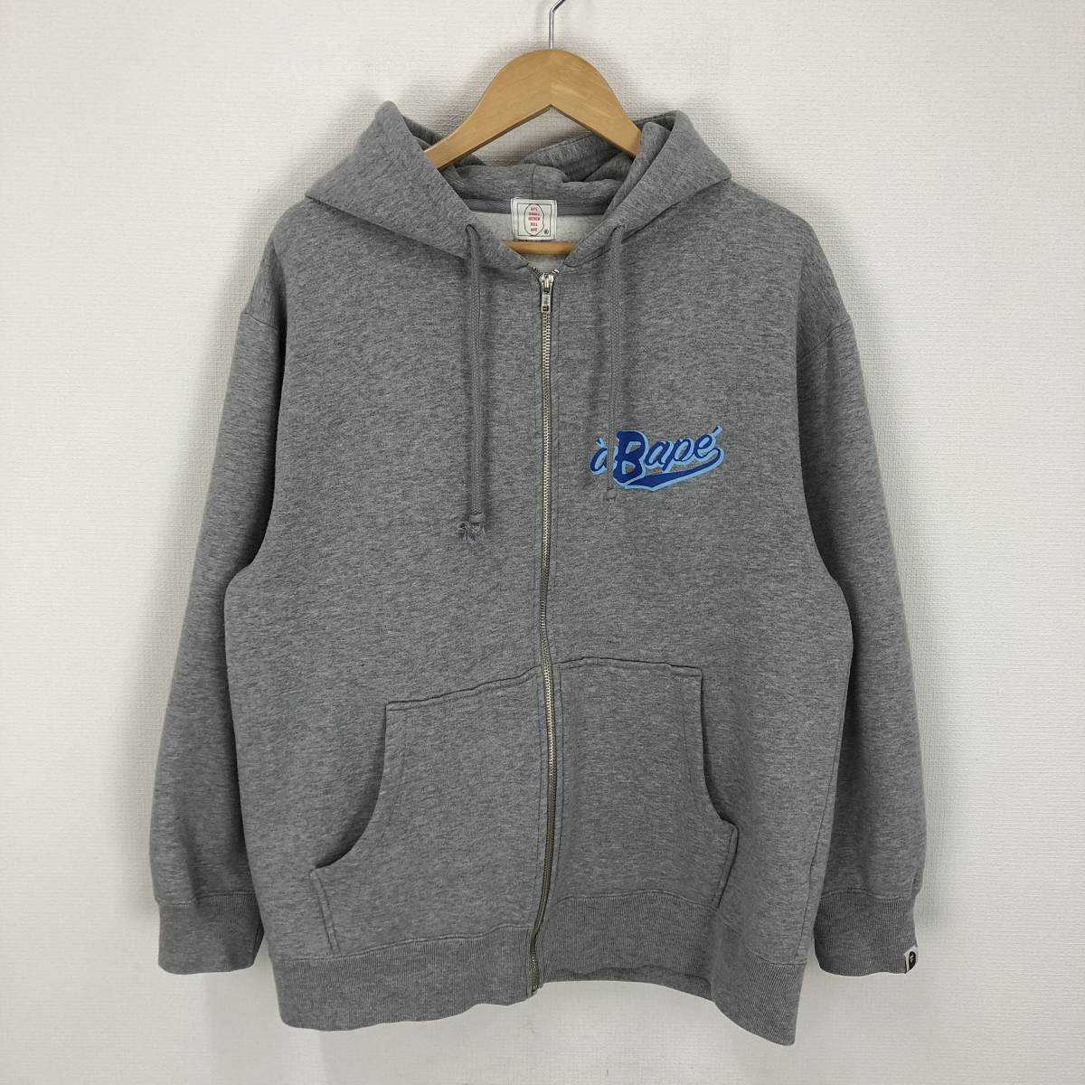 A BATHING APE パーカー 裏起毛 A BATHING APE アベイシングエイプ ジップアップパーカー 裏起毛 M