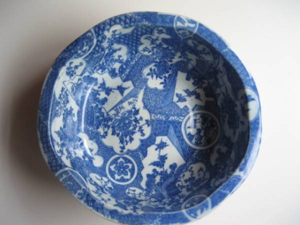 印判深鉢・草花文・伊万里_1