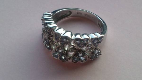 新品★ホワイトゴールドのタンザナイトハートリング★_2