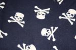 ◇コットンツイル◇紺×白◇スカル柄◇100ｃｍ×120ｃｍ_1
