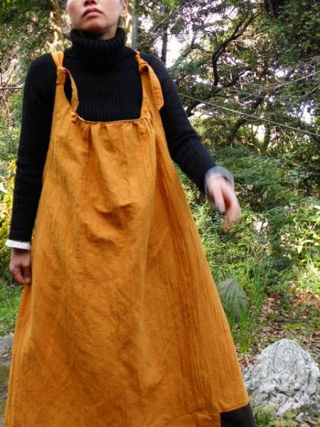 みかん色 ワンピース 温故知新堂 作品no 357 チュニック 売買されたオークション情報 Yahooの商品情報をアーカイブ公開 オークファン Aucfan Com