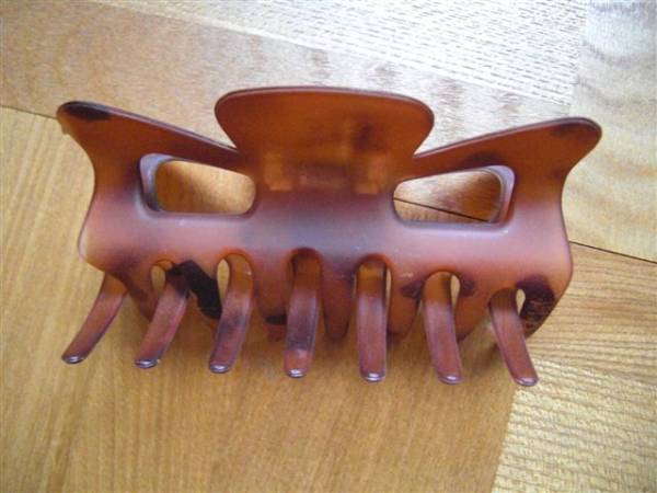 ★ヘアアクセサリー○ヘアークリップ茶色髪束ね★_1