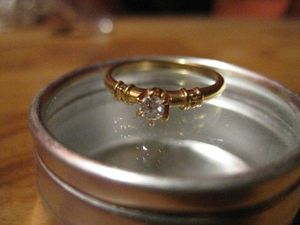 4℃☆K18　ダイヤモンドリング・YG agate好きの方にも_1