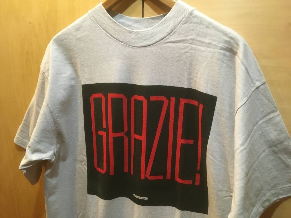 ビンテージ GRAZIE メッセージ Tシャツ デッドストック 古着 XL メンズ Hanes グラツィエ イタリア
