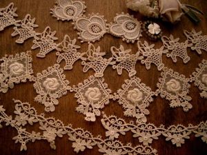可愛い＊仏アンティークレースモチーフアップリケセットミニ_1