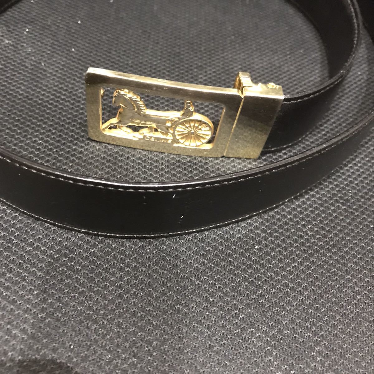 CELINE セリーヌ 馬車金具 バックル レザー ベルト 全長105㎝ 【公式通販】