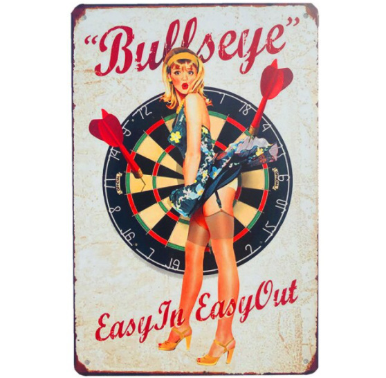 x439 　　金属製 ブリキ 看板　 レトロ ウーマン パブ バー 装飾 ティンサイン　 ヴィンテージ 装飾 アート　 レトロ看板_1