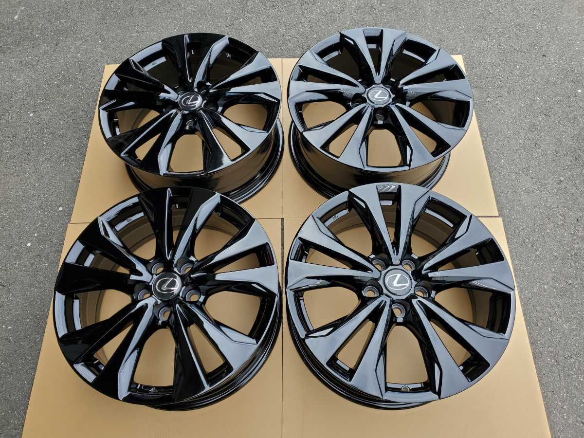 Fスポーツ UX 純正 レクサス 18インチ 美品 7J ＋45 PCD114.3 黒塗装品 -