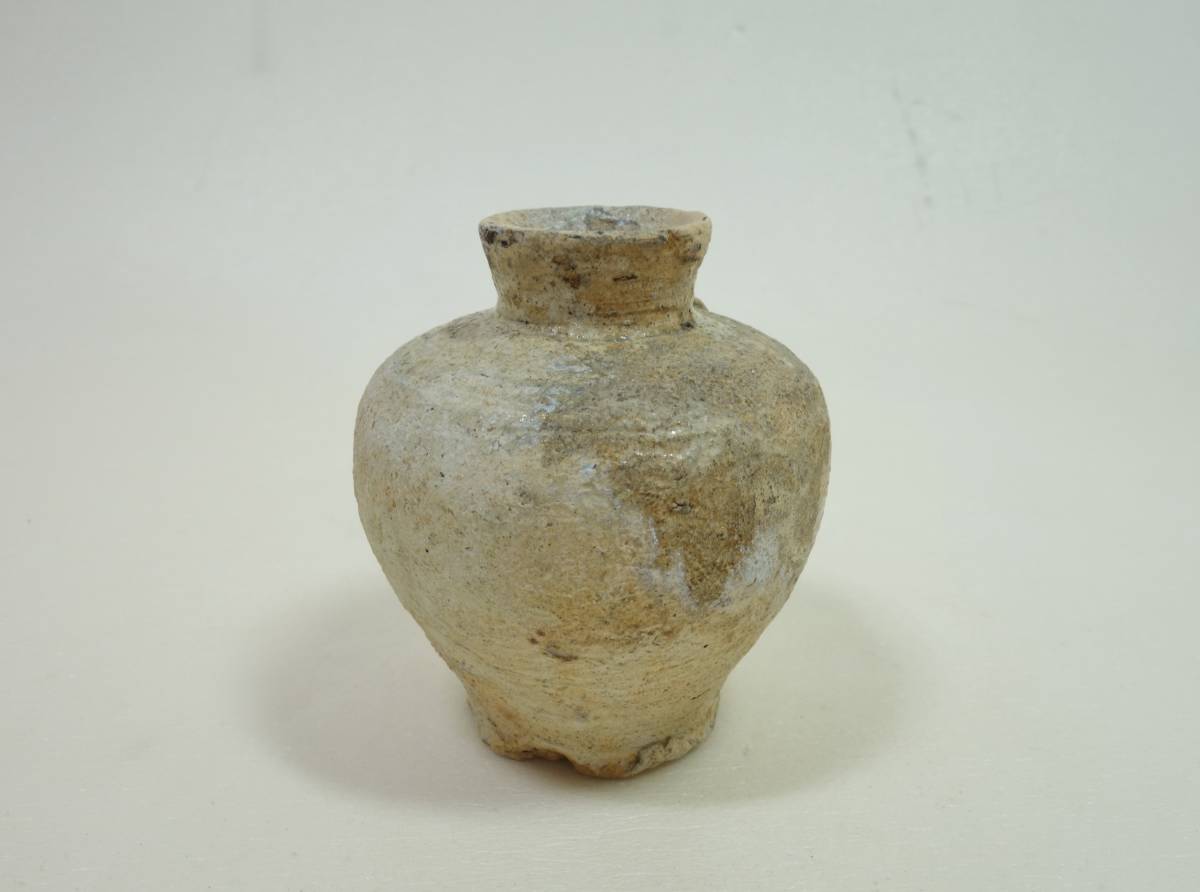 鎌倉時代 古瀬戸 古美術 花呼ぶ器 古瀬戸小壺 雀口 小