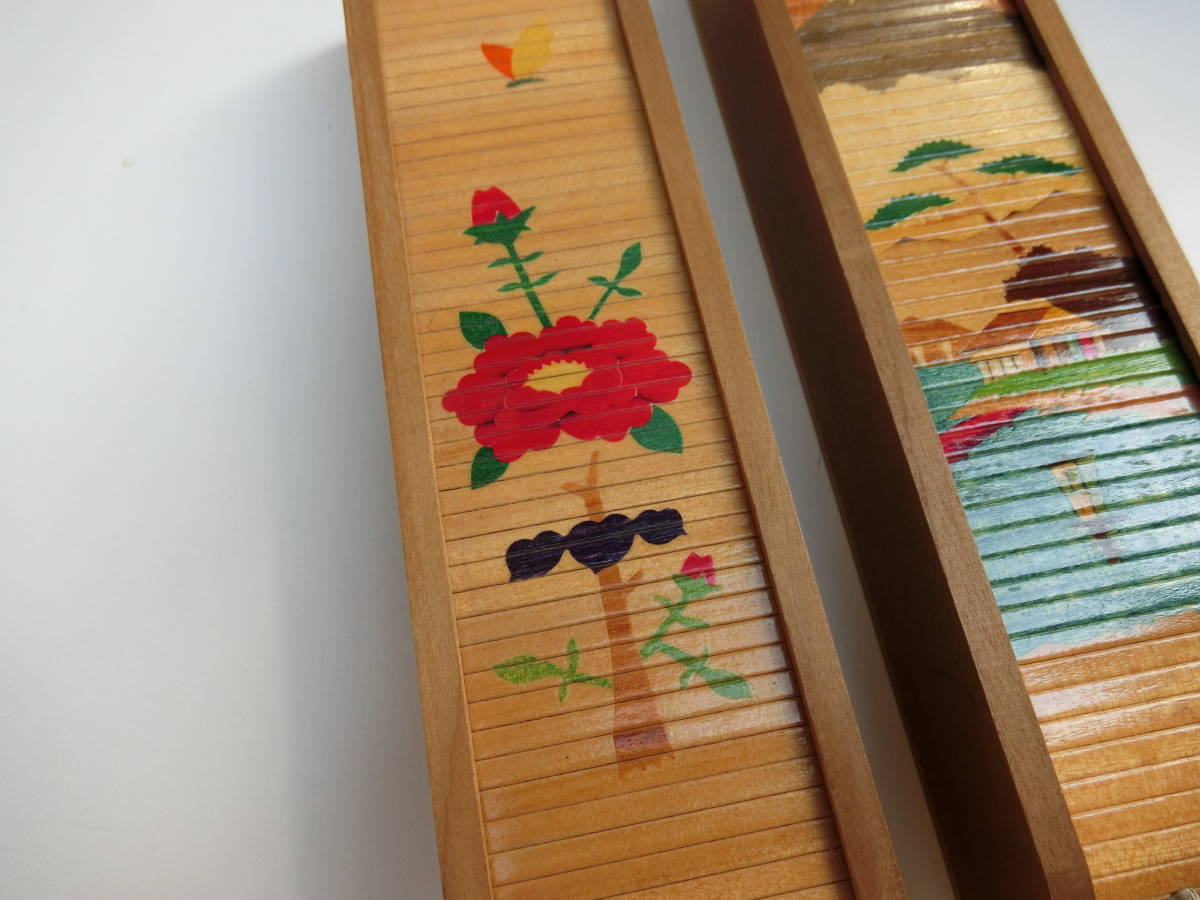 蛇腹筆入れ レトロケース 古道具 木製 筆箱 アンティーク ペンケース