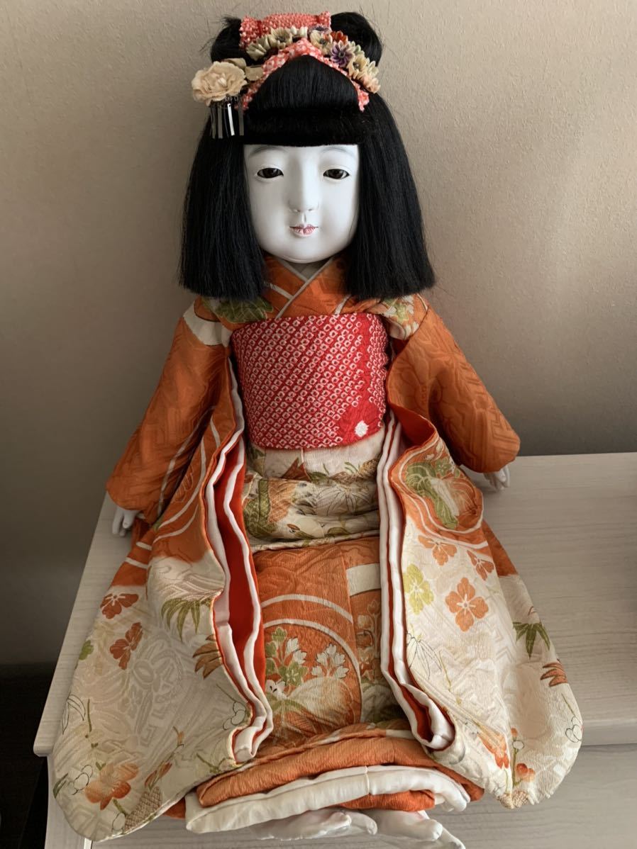 市松人形 泣き人形 52㎝ 市松人形 - | 尺二正絹絞り市松人形MYOS3107-