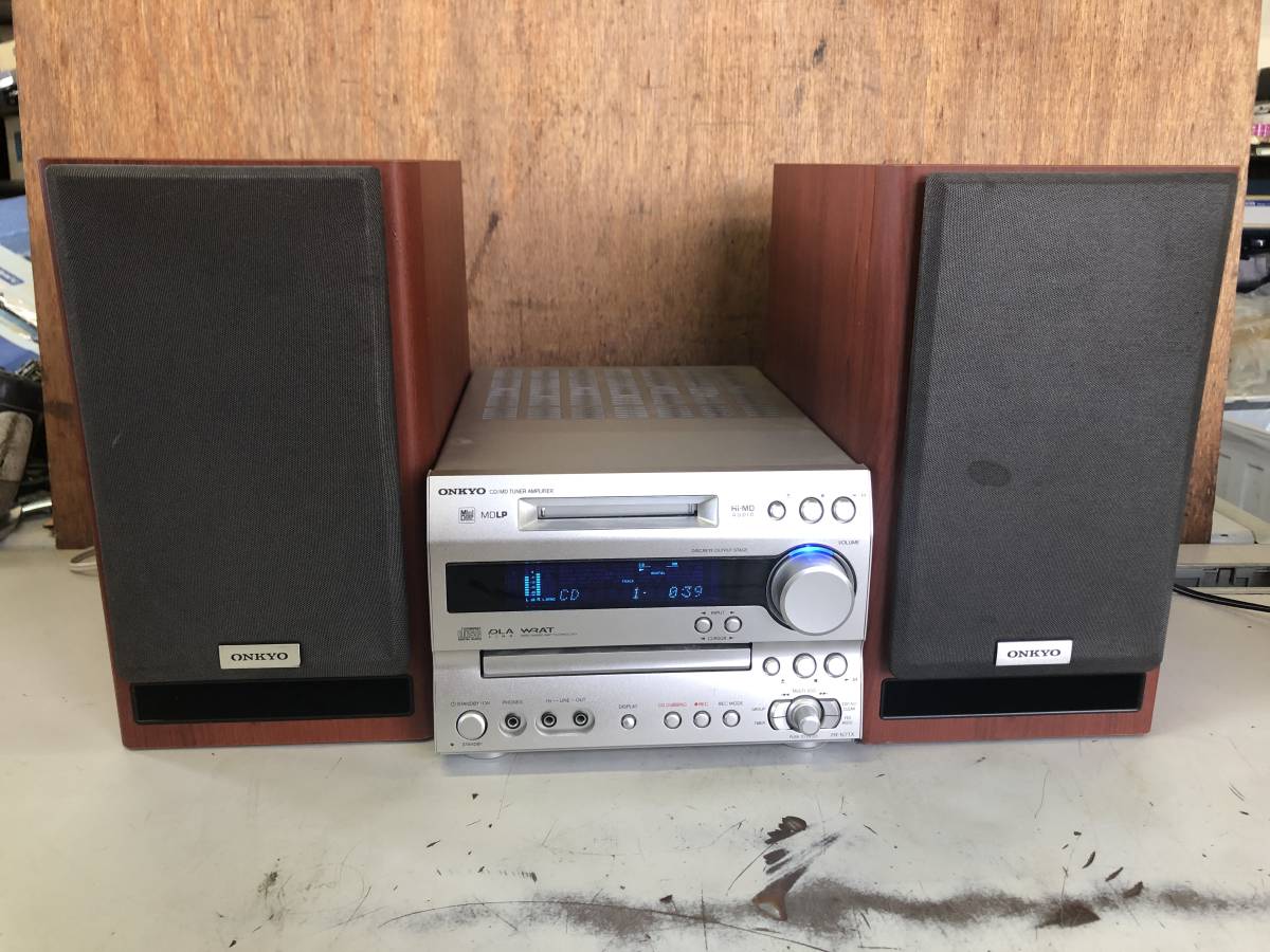 オーディオ機器 ONKYO FR-N7NX CD/MDコンポ・N7TXスピーカー