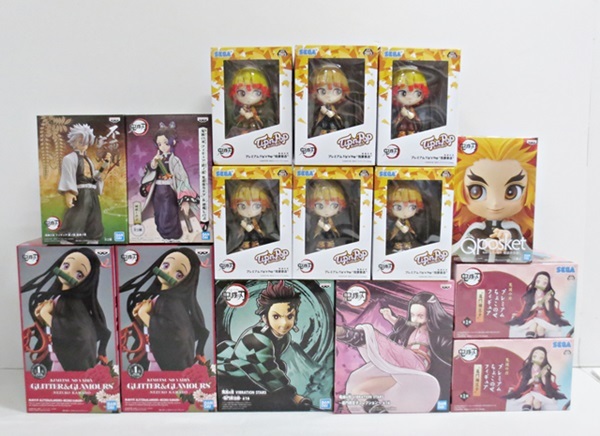 【未開封】鬼滅の刃 プライズ フィギュア まとめ 15体セット ②/ 竈門炭治郎 禰豆子 煉獄杏寿郎 我妻善逸 胡蝶しのぶ他