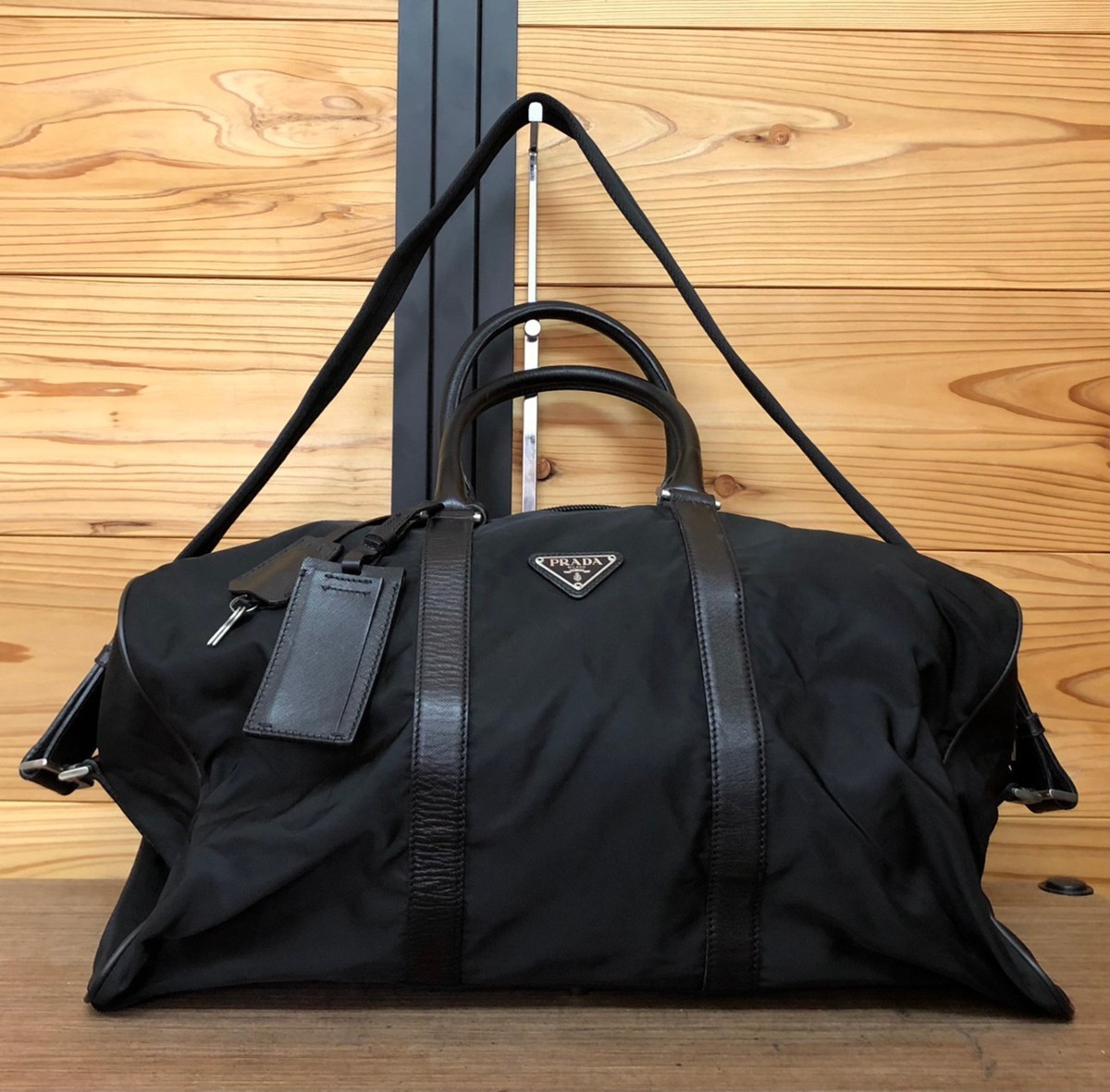 PRADA プラダ ナイロンボストンバッグ NERO ポコノ 旅行バッグ 