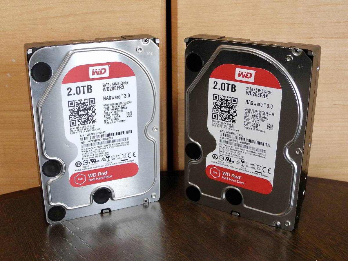 定番人気，本物保証 2個セット B WD Red 3.5インチ 2TB WD20EFRX 2017年製(2TB～)｜売買されたオークション情報、yahooの商品情報をアーカイブ公開 - オークファン 3.5 SerialATA