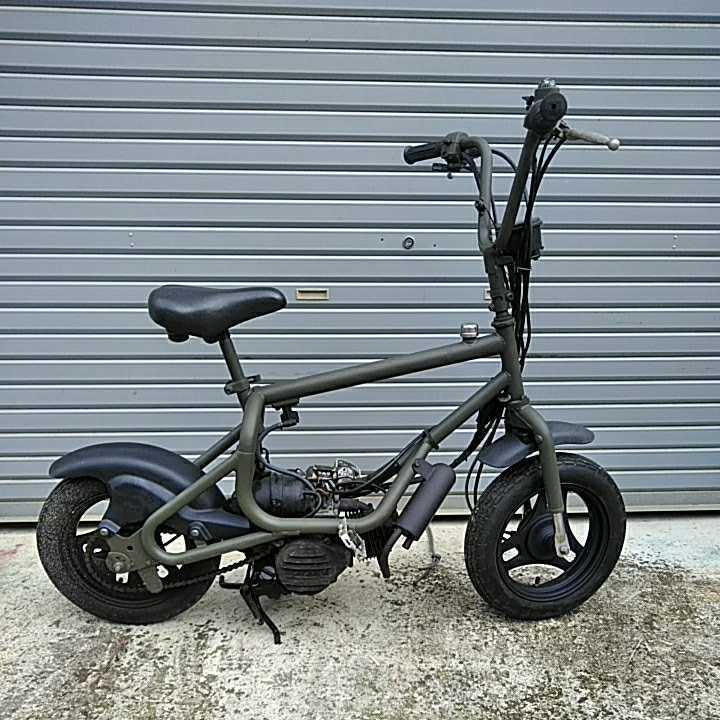 1円スタート チョイノリ BMX スズキ 検索 カブ カスタム 国防色