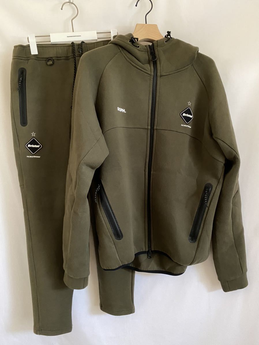 FCRB VENTILATION HOODED & HEM SWEAT TRAINING PANT L KHAKI スエット