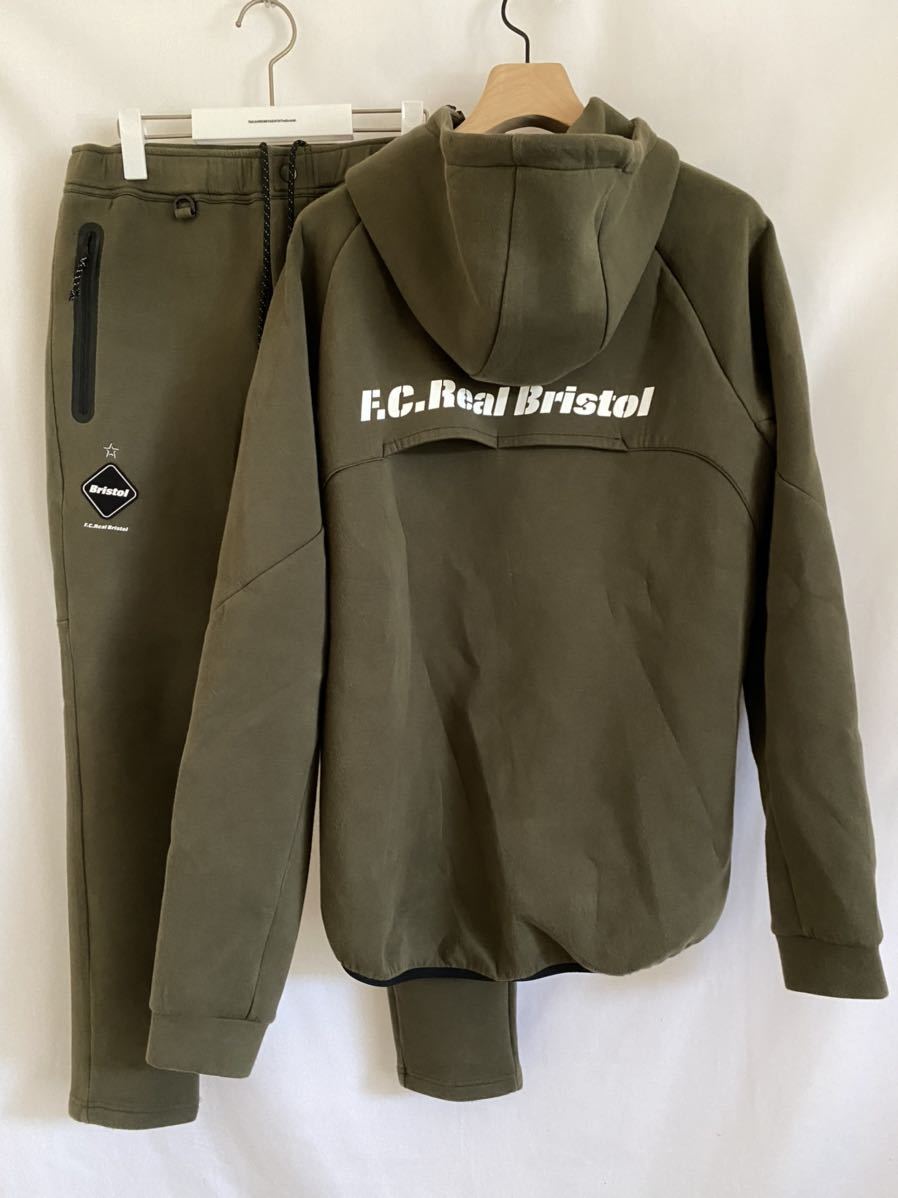 FCRB VENTILATION HOODED & HEM SWEAT TRAINING PANT L KHAKI スエット